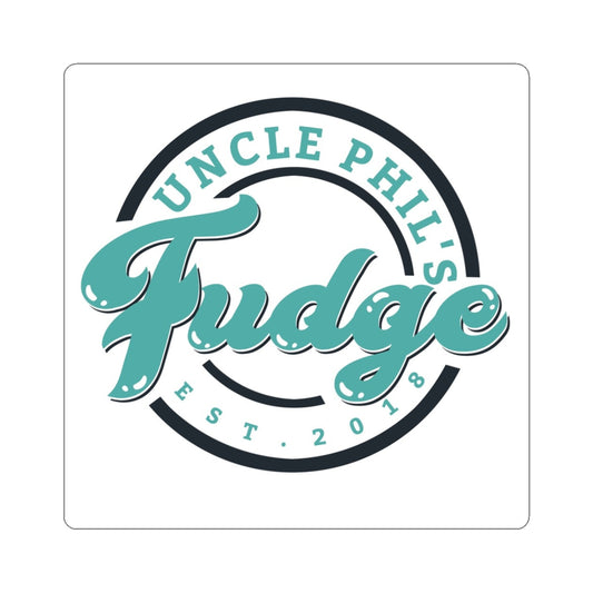 Uncle Phil's Fudge Stickers, High-Quality Kiss-Cut Decals, Sweet Treats Decor, Laptop, Scrapbooking, Gift, Party Favors